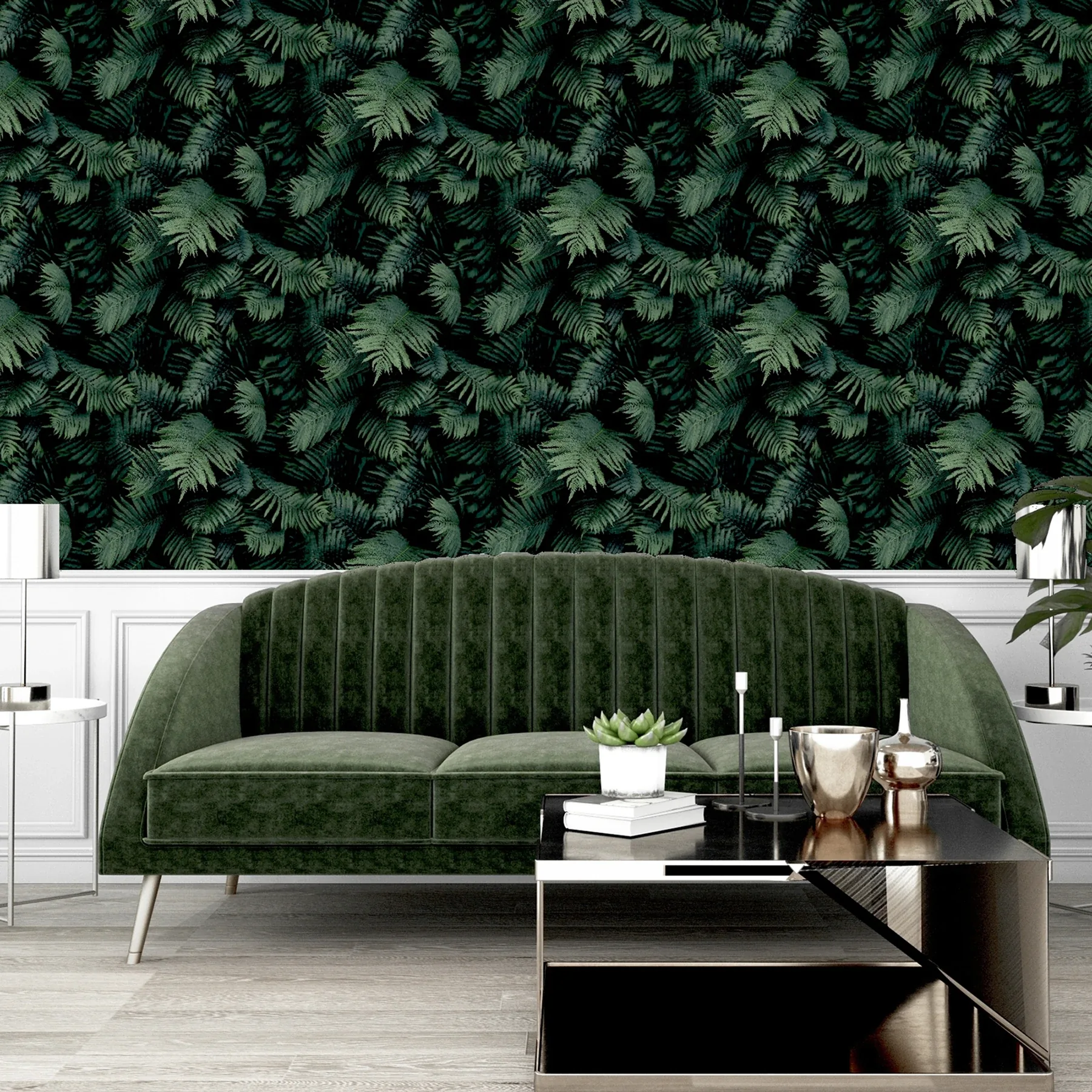 Brewster Home Fashions Winona Green Ferns Wallpaper | Wallpaper Twins Brewster Home Fashions Winona Green Ferns Wallpaper - SKU AH907601