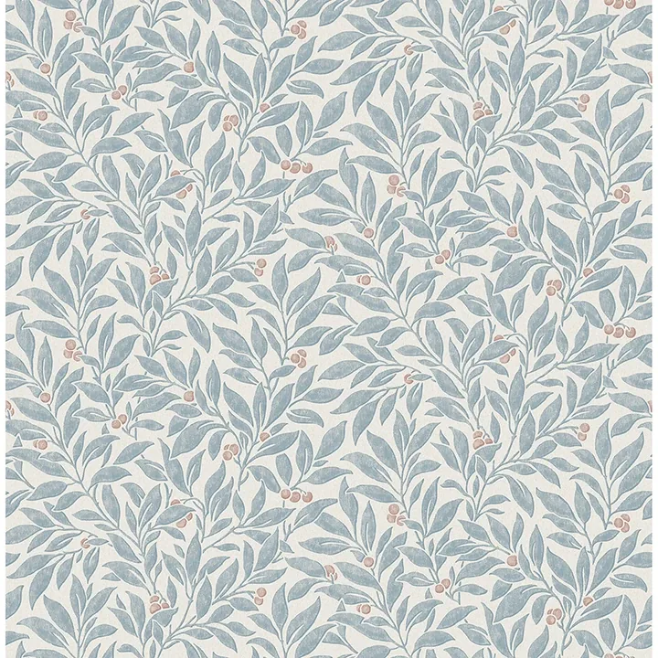 4164-M1841 | Winter Berry Blue Vine Wallpaper