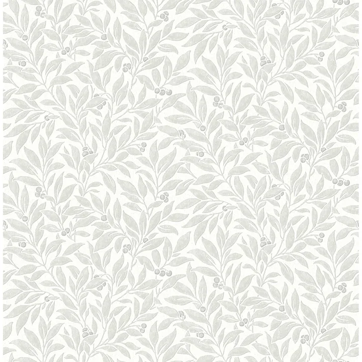4164-M1843 | Winter Berry Light Grey Vine Wallpaper