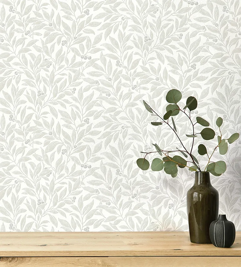 Brewster Home Fashions Winter Berry Light Grey Vine Wallpaper | Wallpaper Twins Brewster Home Fashions Winter Berry Light Grey Vine Wallpaper - SKU 4164-M1843