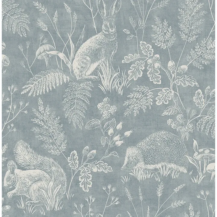 Brewster Home Fashions Woodland Blue Toile Wallpaper - SKU 4164-M1802
