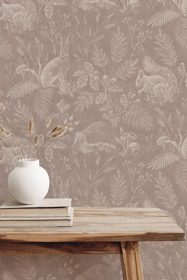 Brewster Home Fashions Woodland Mahogany Toile Wallpaper - SKU 4164-M1803