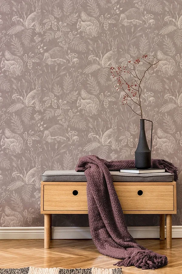 Brewster Home Fashions Woodland Mahogany Toile Wallpaper - SKU 4164-M1803