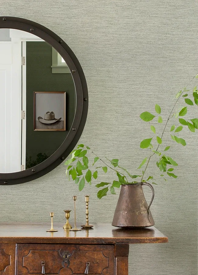 Brewster Home Fashions Wool Texture Aqua Wallpaper - SKU 4142-72646