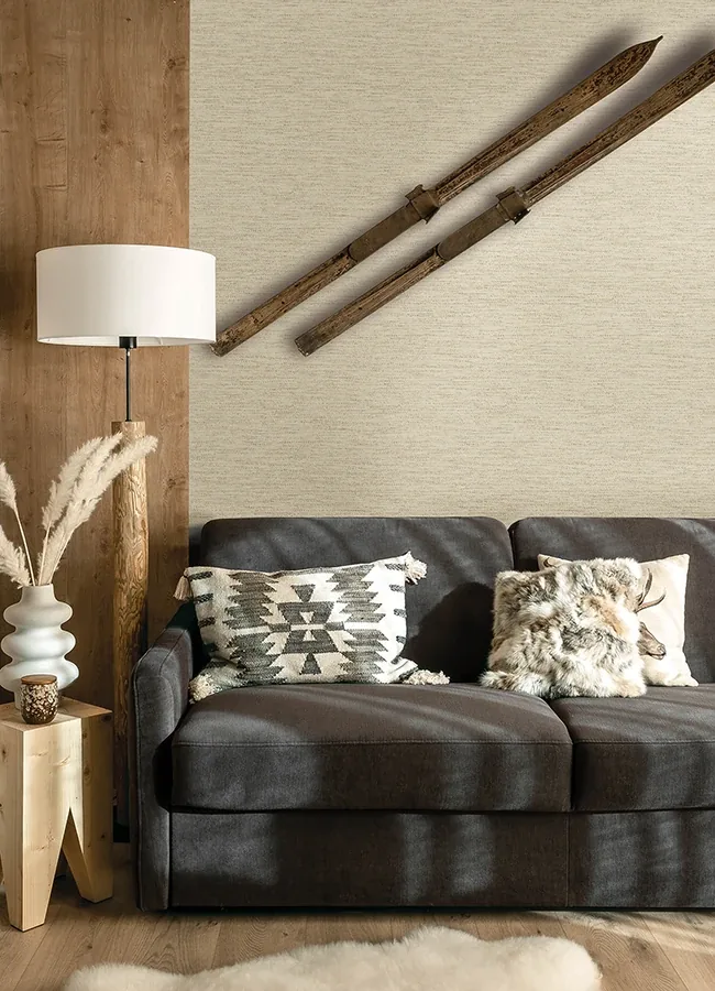 Brewster Home Fashions Wool Texture Beige Wallpaper - SKU 4142-72649