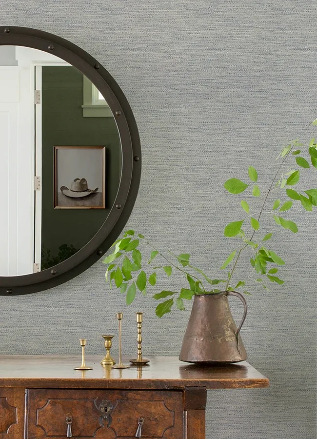 Brewster Home Fashions Wool Texture Light Blue Wallpaper - SKU 4142-72645