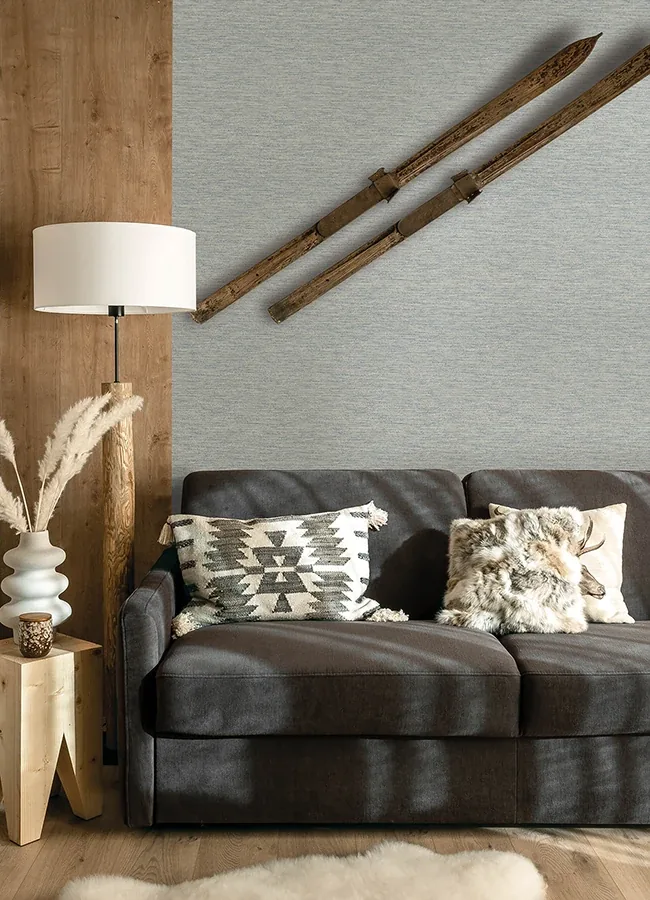 Brewster Home Fashions Wool Texture Light Blue Wallpaper - SKU 4142-72645