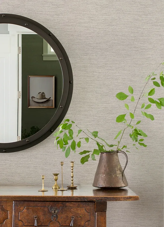 Brewster Home Fashions Wool Texture Pewter Wallpaper - SKU 4142-72648