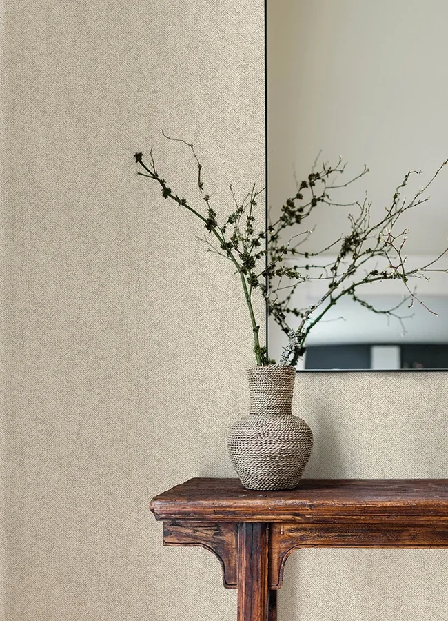 Brewster Home Fashions Woven Basket Wheat Wallpaper - SKU 4142-72644