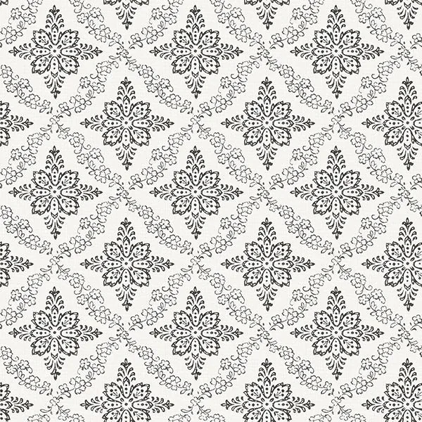 Brewster Home Fashions Wynonna Black Geometric Floral Wallpaper - SKU 3119-13534