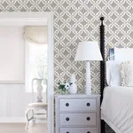 Brewster Home Fashions Wynonna Black Geometric Floral Wallpaper - SKU 3119-13534