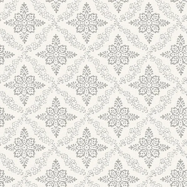 3119-13531 | Wynonna Light Grey Geometric Floral Wallpaper
