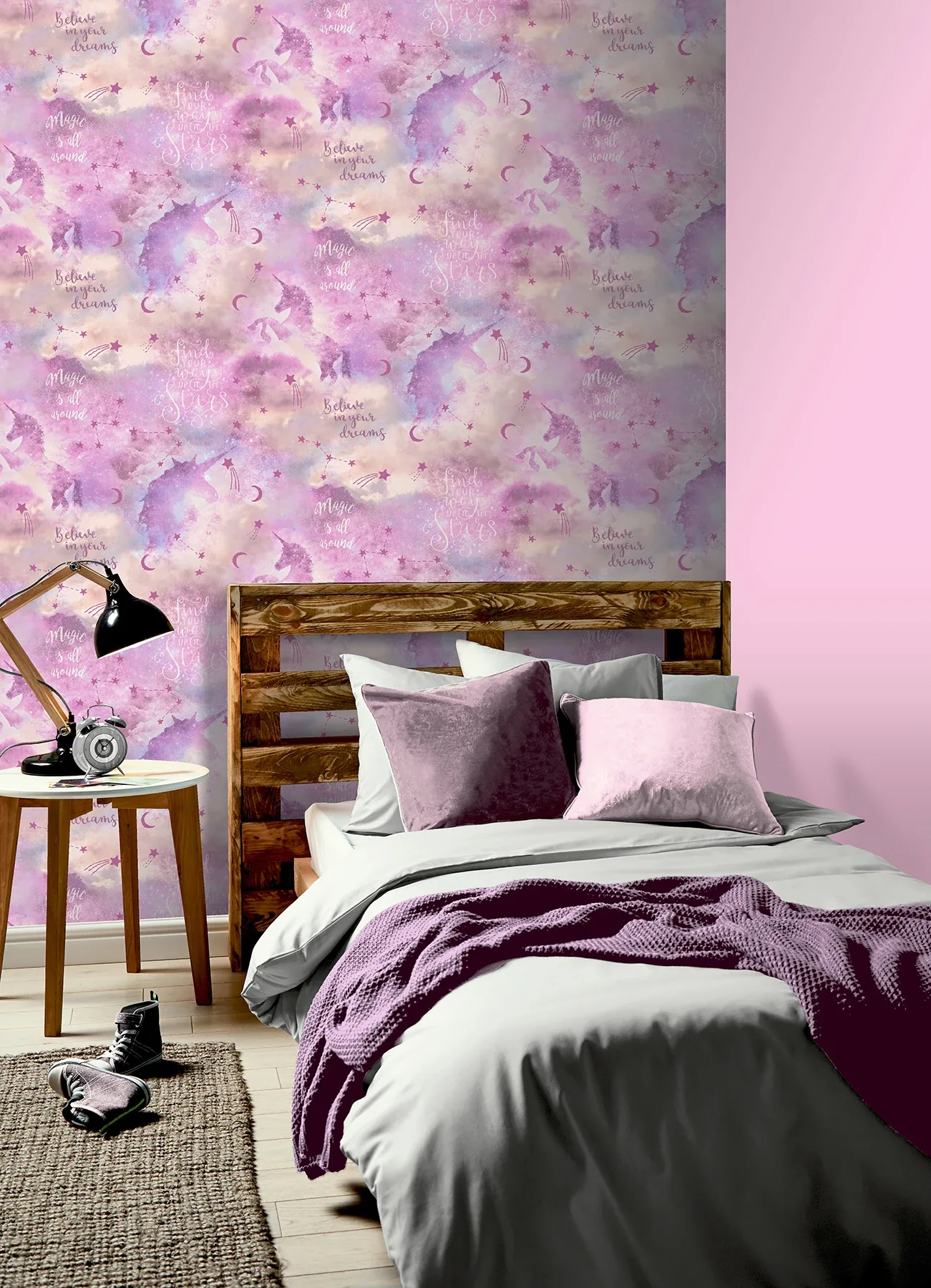 Brewster Home Fashions Xena Pink Galaxy Unicorn Wallpaper | Wallpaper Twins Brewster Home Fashions Xena Pink Galaxy Unicorn Wallpaper - SKU AH292901