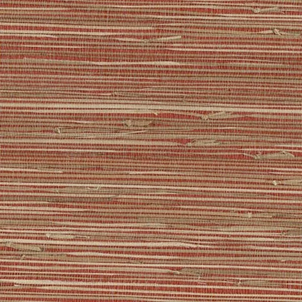 Brewster Home Fashions Yan Red Red Grasscloth Wallpaper - SKU 63-65661