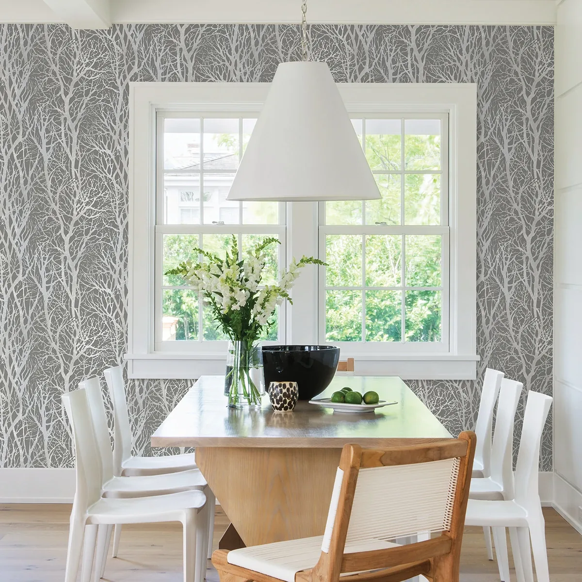Brewster Home Fashions Yasuo Grey Tree Branch Wallpaper - SKU 4035-30094-3