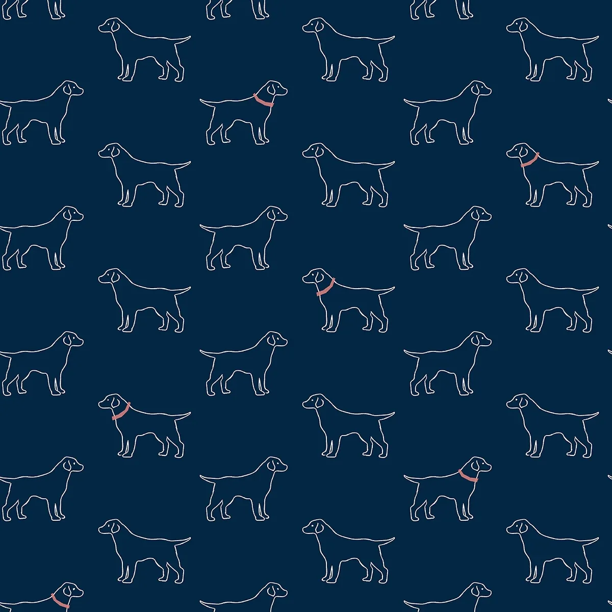 Brewster Home Fashions Yoop Dark Blue Dog Wallpaper - SKU 3122-10402