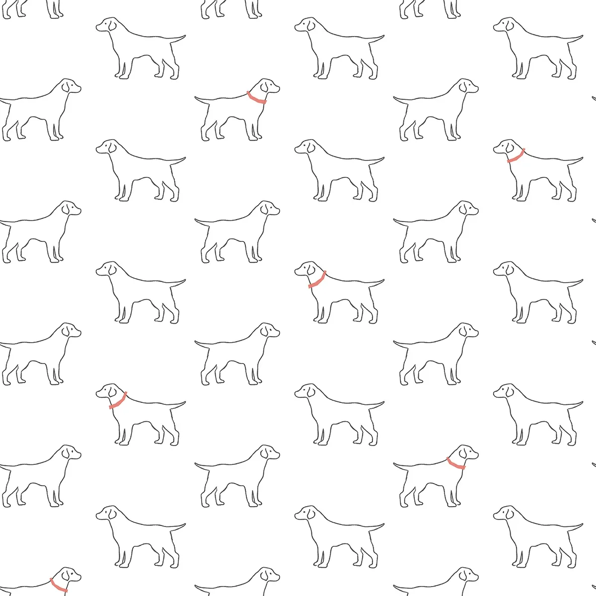 Brewster Home Fashions Yoop White Dog Wallpaper - SKU 3122-10400
