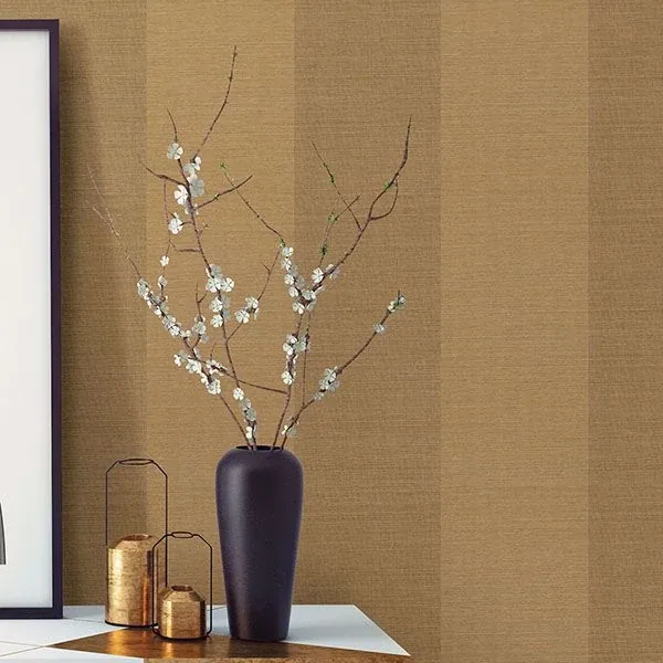 Brewster Home Fashions Yue Ying Light Brown Grasscloth Wallpaper - SKU 63-54740