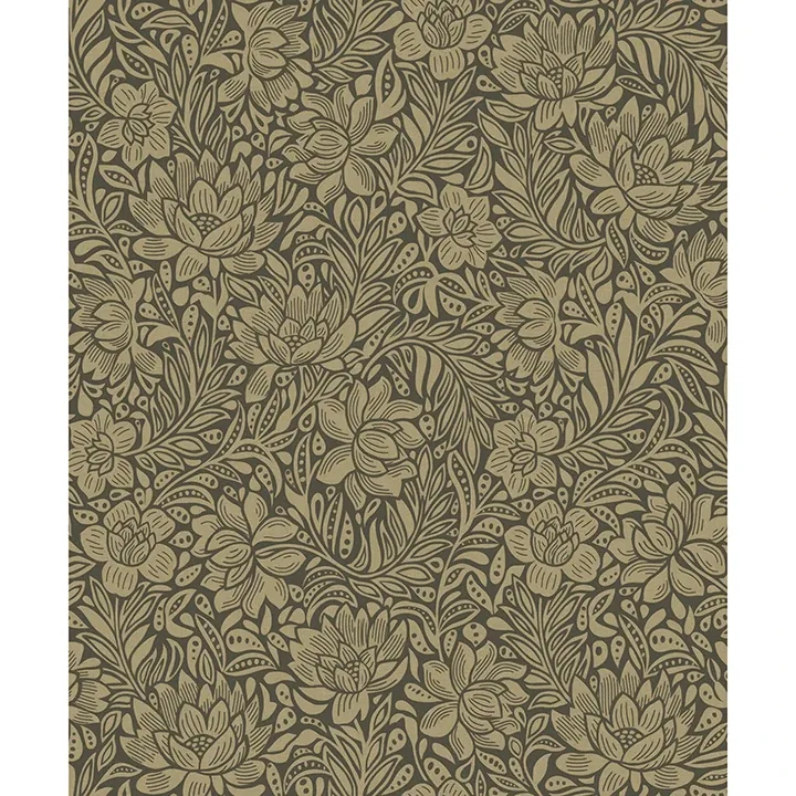 316022 | Zahara Chocolate Floral Wallpaper