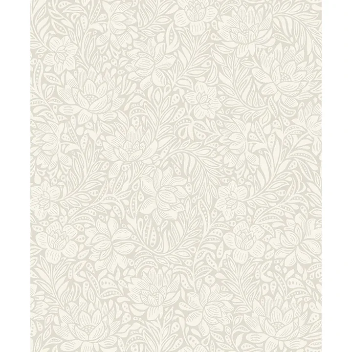 316020 | Zahara Light Grey Floral Wallpaper