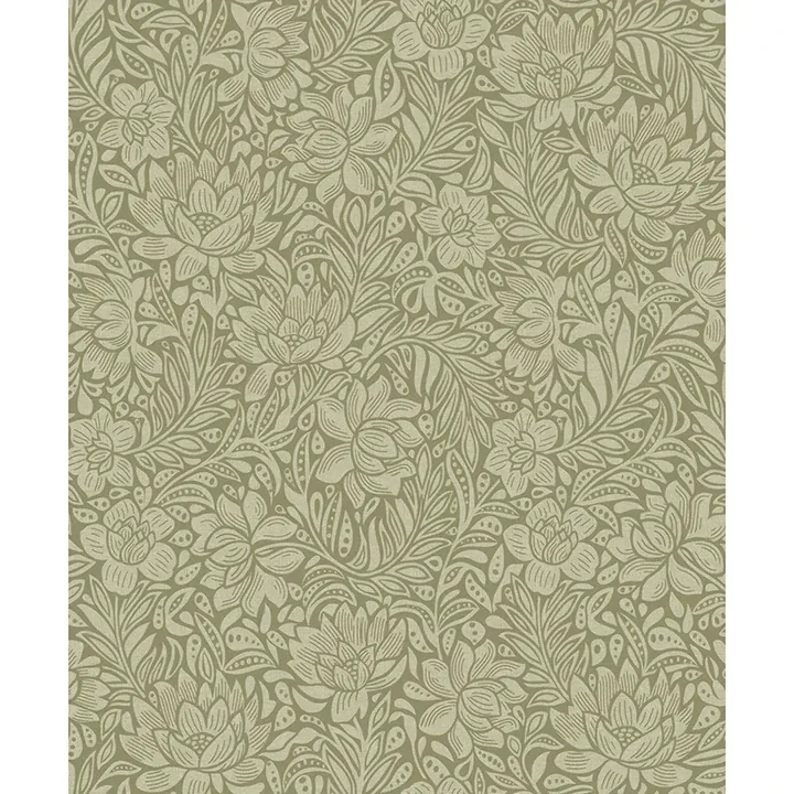 316024 | Zahara Olive Floral Wallpaper