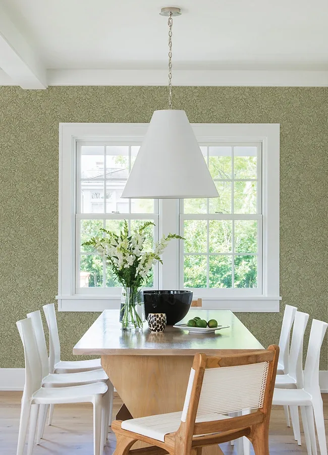 Brewster Home Fashions Zahara Olive Floral Wallpaper - SKU 316024