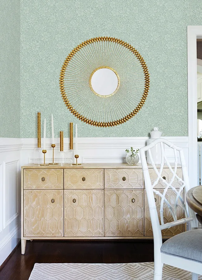 Brewster Home Fashions Zahara Seafoam Floral Wallpaper - SKU 316025