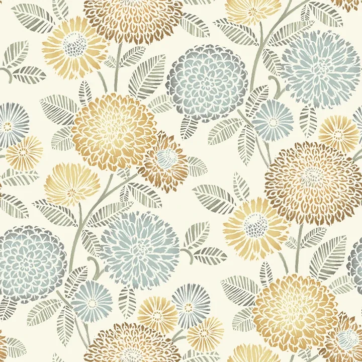 3125-72326 | Zalipie Apricot Floral Trail Wallpaper