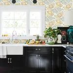 Brewster Home Fashions Zalipie Apricot Floral Trail Wallpaper - SKU 3125-72326