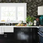Brewster Home Fashions Zalipie Black Floral Trail Wallpaper - SKU 3125-72327