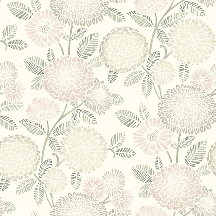 3125-72329 | Zalipie Blush Floral Trail Wallpaper