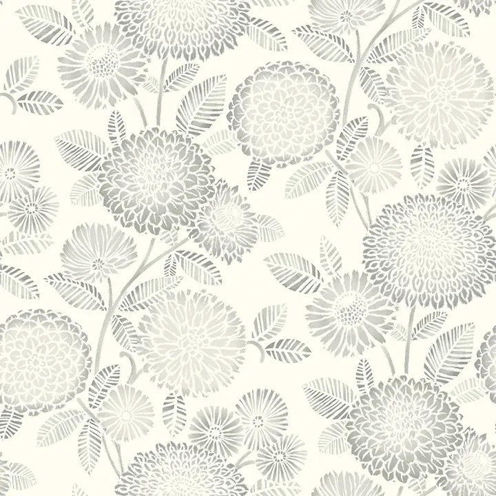 3125-72331 | Zalipie Grey Floral Trail Wallpaper