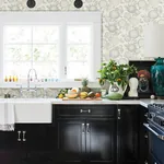 Brewster Home Fashions Zalipie Grey Floral Trail Wallpaper - SKU 3125-72331