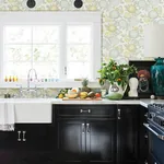 Brewster Home Fashions Zalipie Lime Floral Trail Wallpaper - SKU 3125-72330
