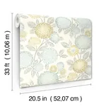 Brewster Home Fashions Zalipie Lime Floral Trail Wallpaper - SKU 3125-72330