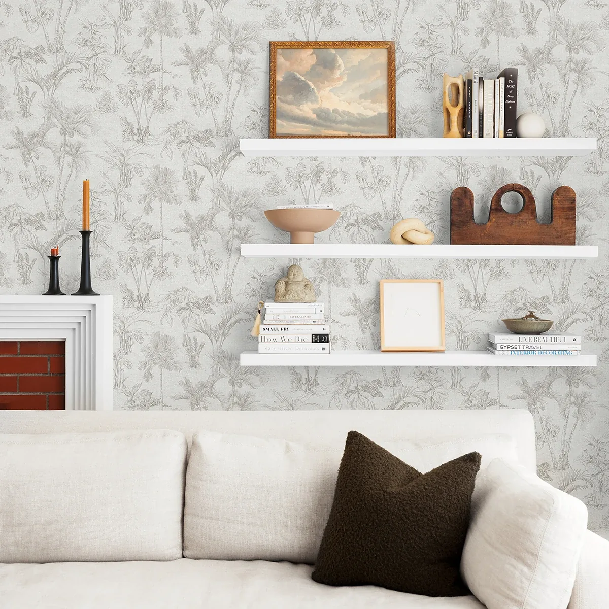 Brewster Home Fashions Zapata Off White Trees Wallpaper - SKU 4044-38021-1