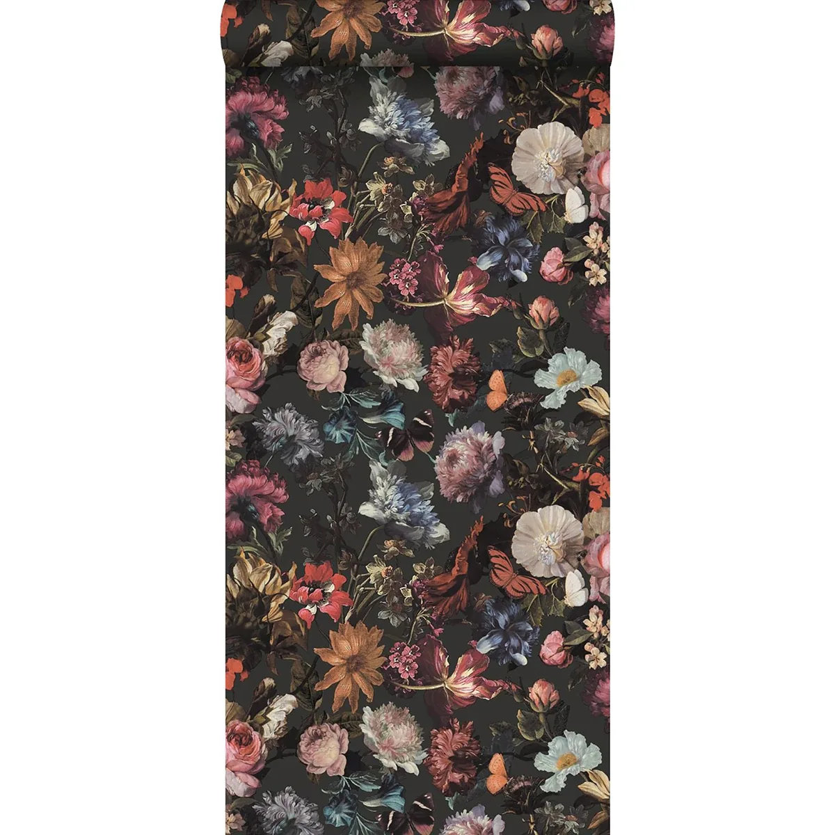 Brewster Home Fashions Zarinda Dark Grey Flowers Wallpaper - SKU DD139172
