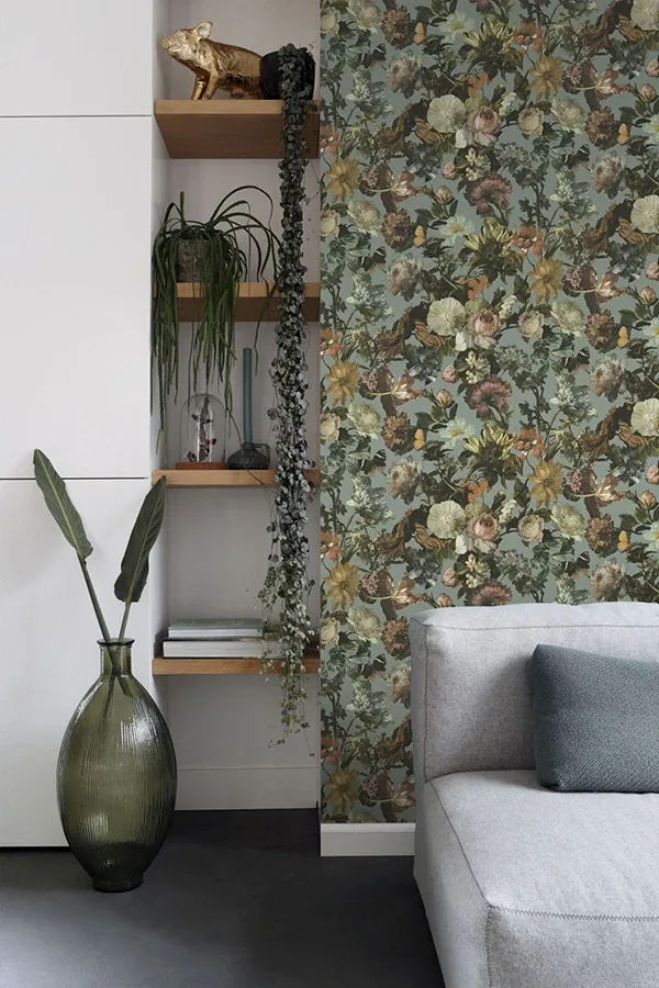 Brewster Home Fashions Zarinda Light Blue Flowers Wallpaper - SKU DD139292