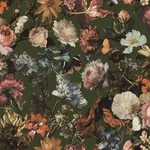 Brewster Home Fashions Zarinda Olive Flowers Wallpaper - SKU DD139170