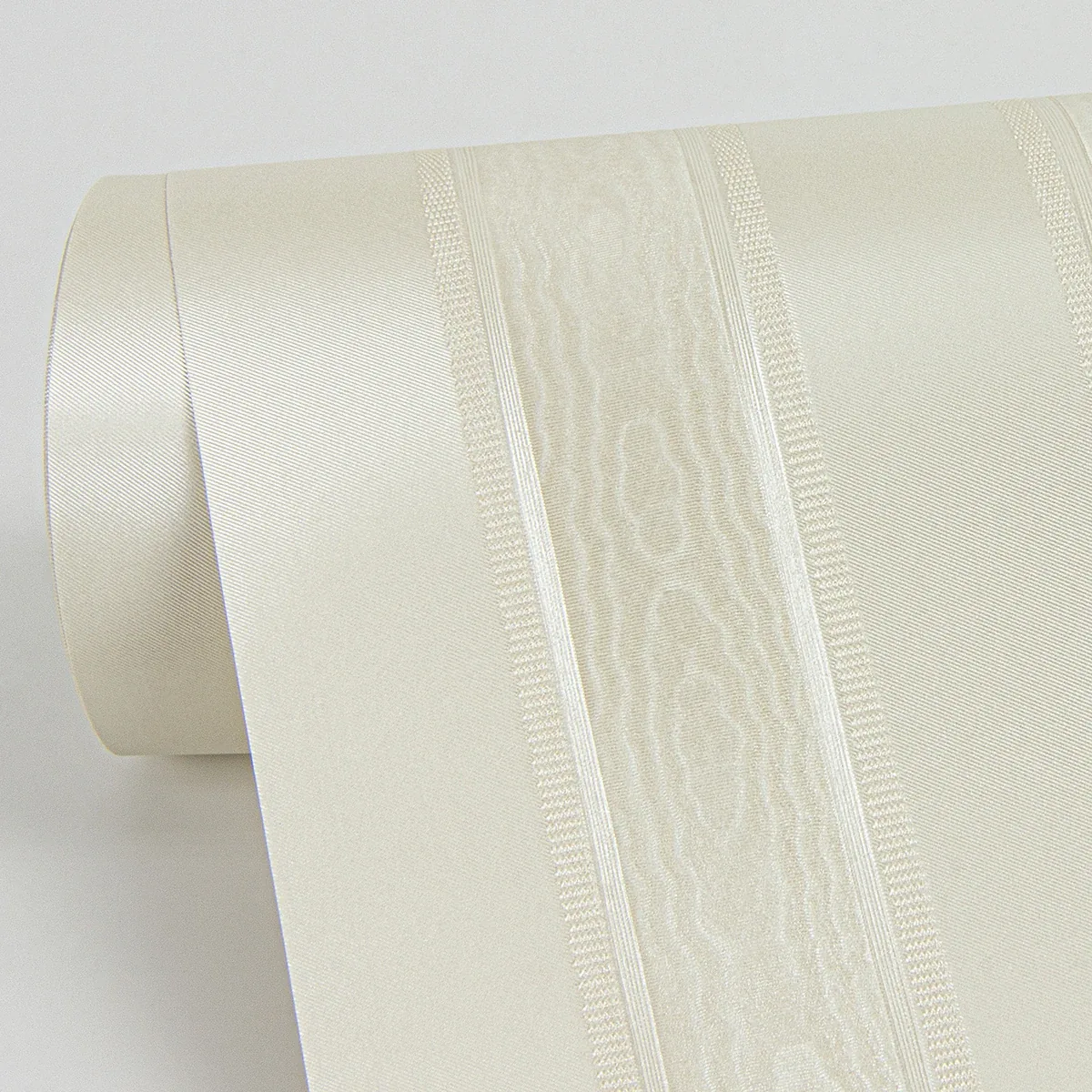 Brewster Home Fashions Zeta Cream Moire Stripe Wallpaper | Wallpaper Twins Brewster Home Fashions Zeta Cream Moire Stripe Wallpaper - SKU 4058-21793