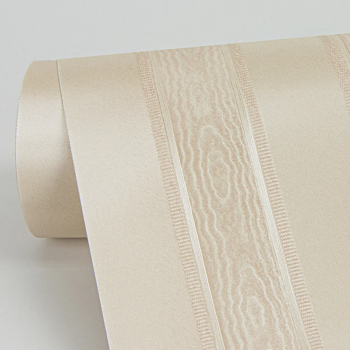Brewster Home Fashions Zeta Peach Moire Stripe Wallpaper - SKU 4058-21792