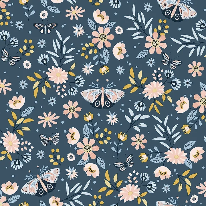 4060-58101 | Zev Blue Butterfly Wallpaper