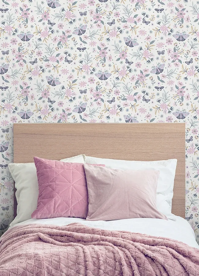 Brewster Home Fashions Zev Pink Butterfly Wallpaper | Wallpaper Twins Brewster Home Fashions Zev Pink Butterfly Wallpaper - SKU 4060-58103