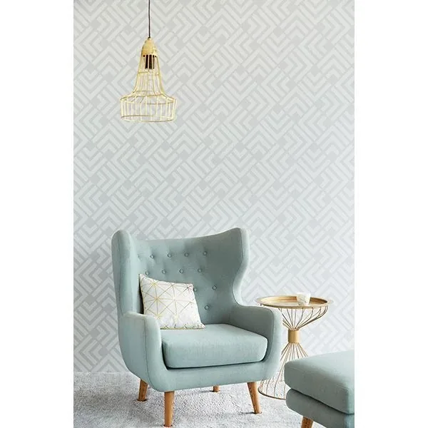 Brewster Home Fashions Zig Grey Geometric Wallpaper - SKU 366044