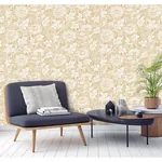 Brewster Home Fashions Zinnia Mustard Floral Wallpaper | Wallpaper Twins Brewster Home Fashions Zinnia Mustard Floral Wallpaper - SKU 2900-42528