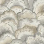 York Designer Series Abalone Fans Smokey Peel & Stick Wallpaper - SKU PSW1615RL