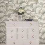 York Designer Series Abalone Fans Smokey Peel & Stick Wallpaper - SKU PSW1615RL