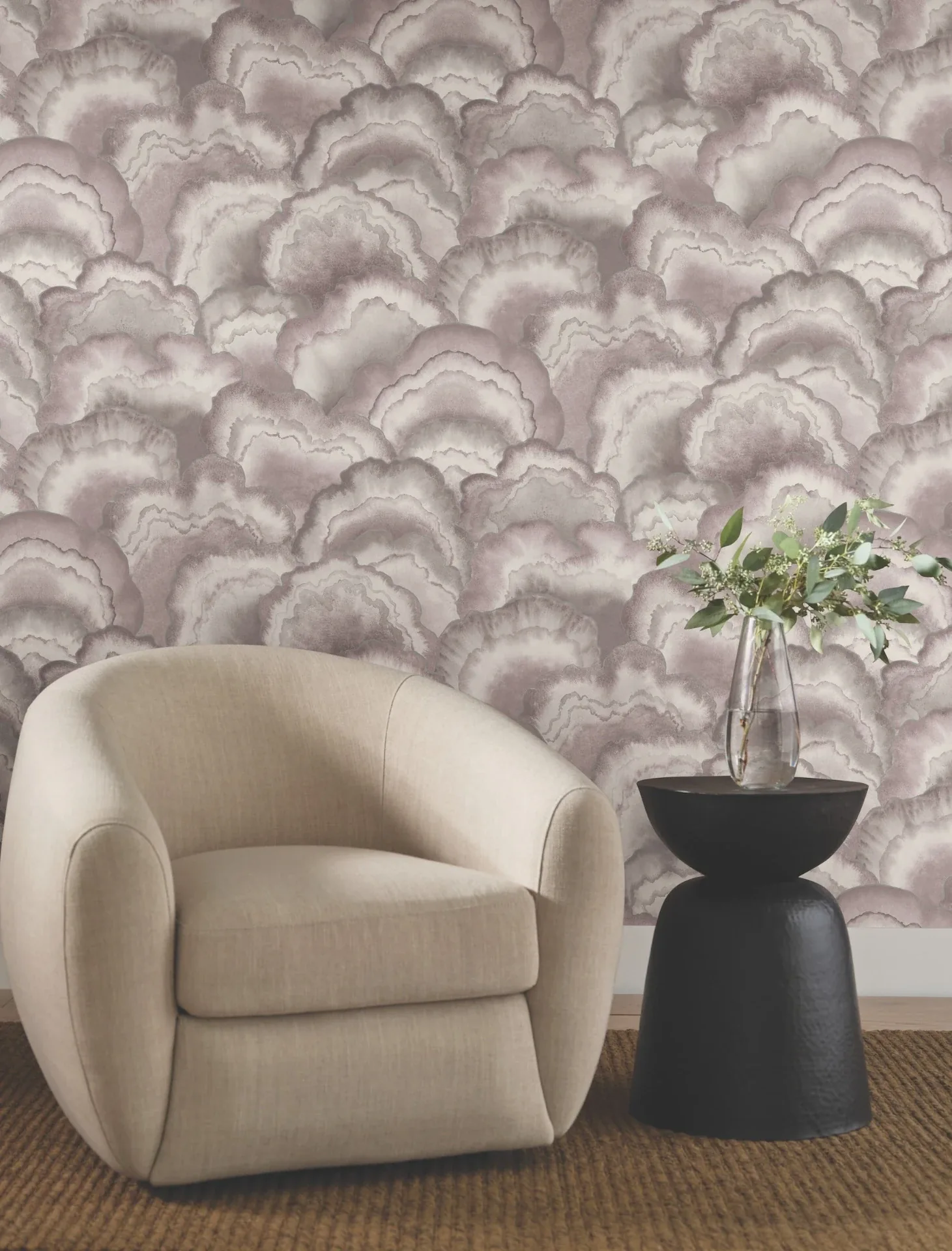 York Designer Series Abalone Lavender Fans Wallpaper | Wallpaper Twins York Designer Series Abalone Lavender Fans Wallpaper - SKU NT6185