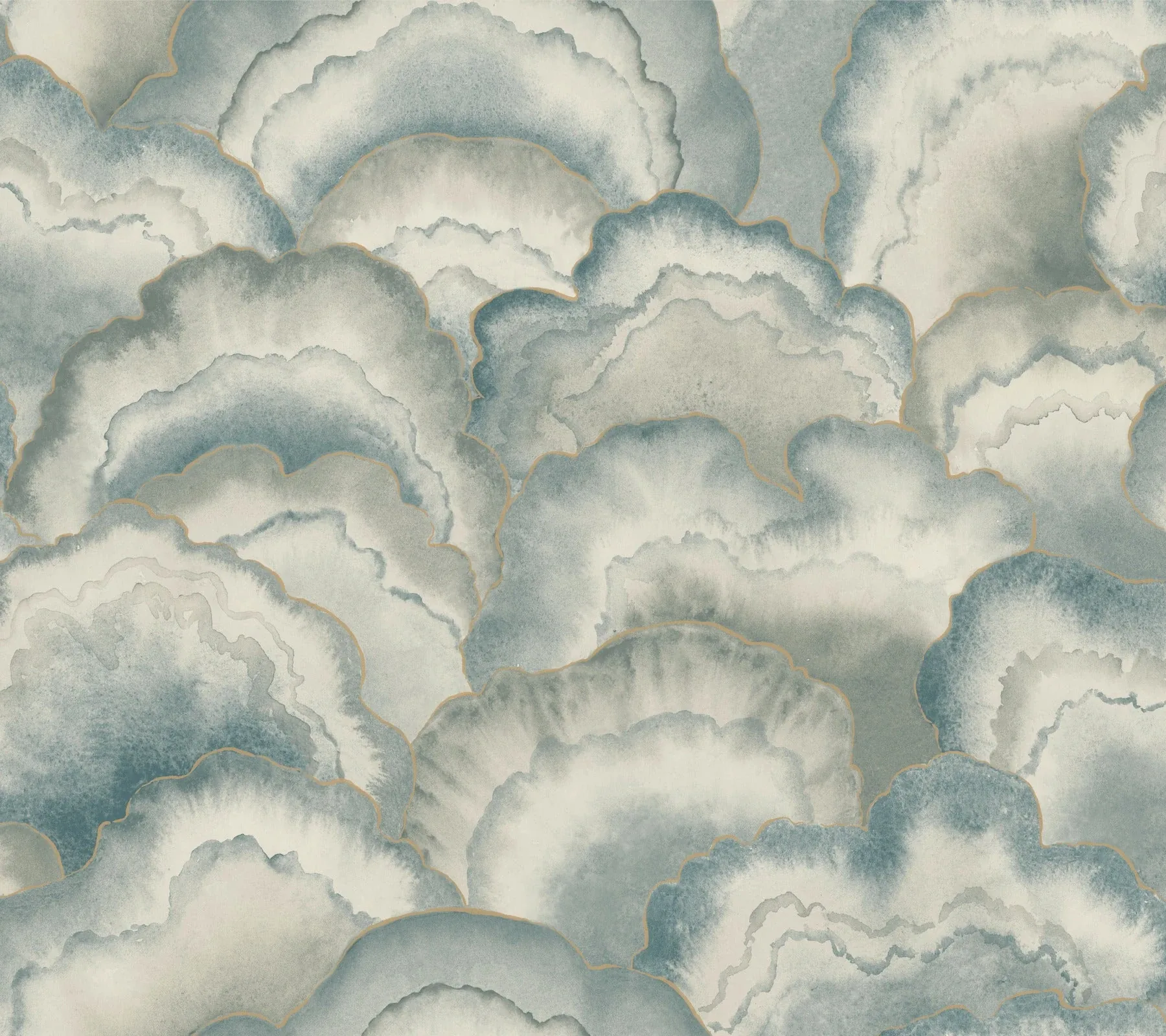 York Designer Series Abalone Mist Fans Wallpaper - SKU NT6184