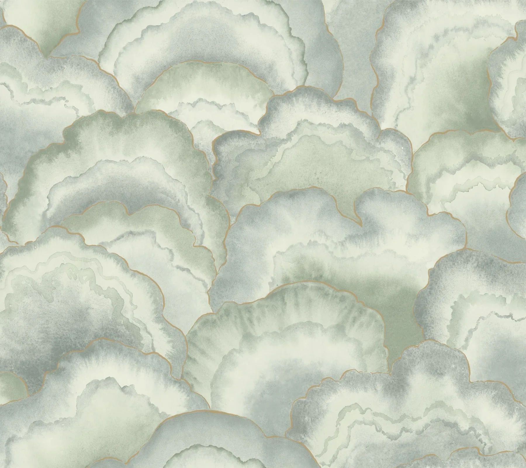 NT6181 | Abalone Seaglass Fans Wallpaper